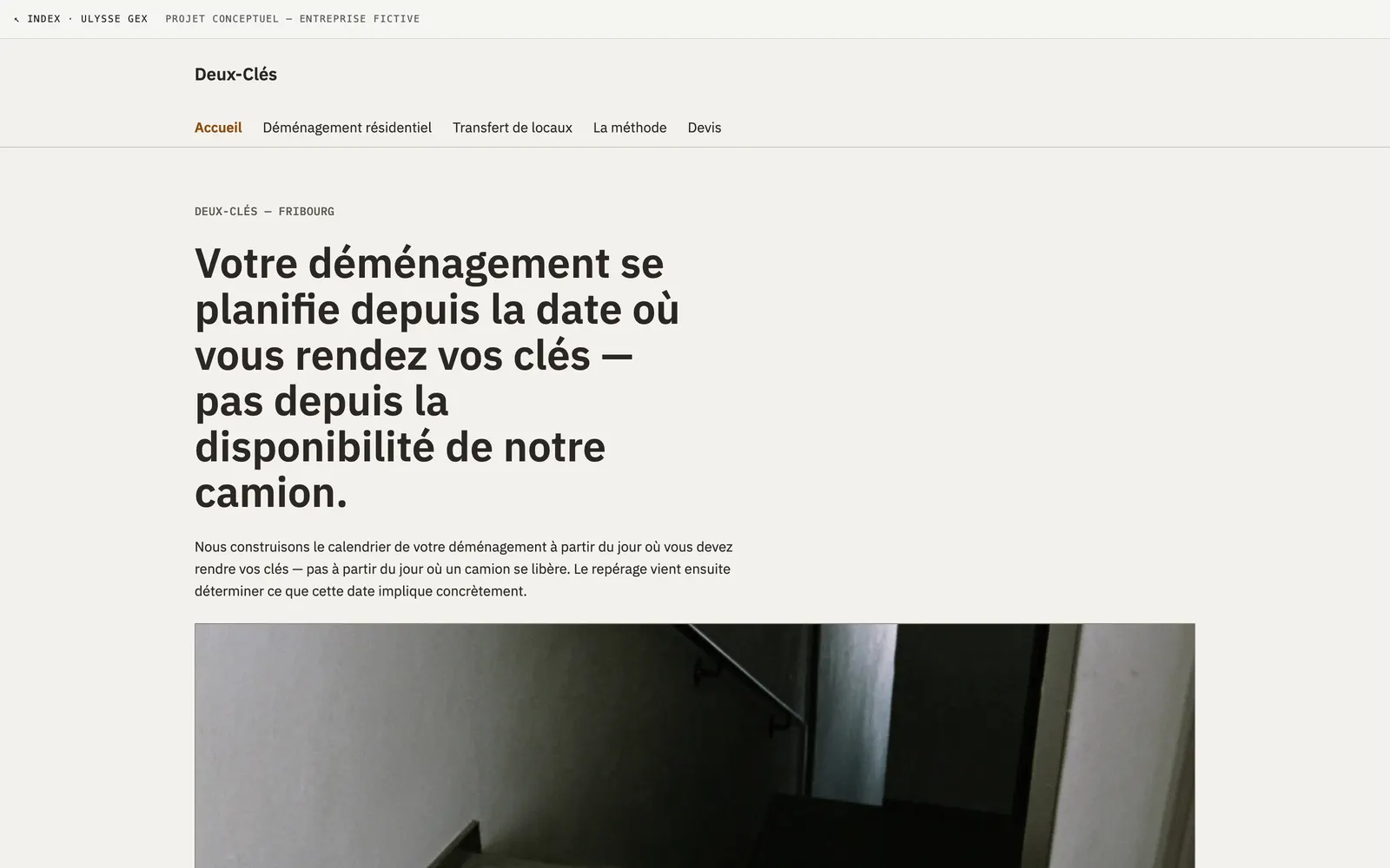 Page d’accueil du site Deux-Clés